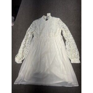 NWT Lauren Conrad LC Cream Lace Babydoll Dress-Enchanted Woodlands Size 10
